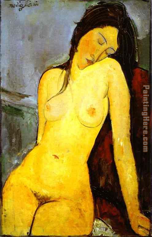 the Seated Nude painting - Amedeo Modigliani the Seated Nude art painting